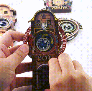 Prague Astronomical Clock Fridge Magnet Czech Republic Travel Gift - 