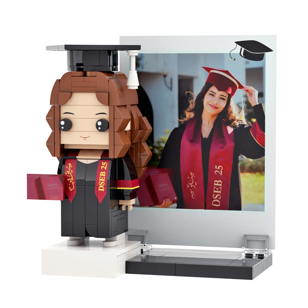 Graduation Gift Custom Brick Figure Full Body Customizable 1 Person