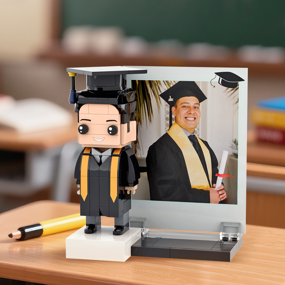 Graduation Gift Custom Brick Figure Full Body Customizable 1 Person