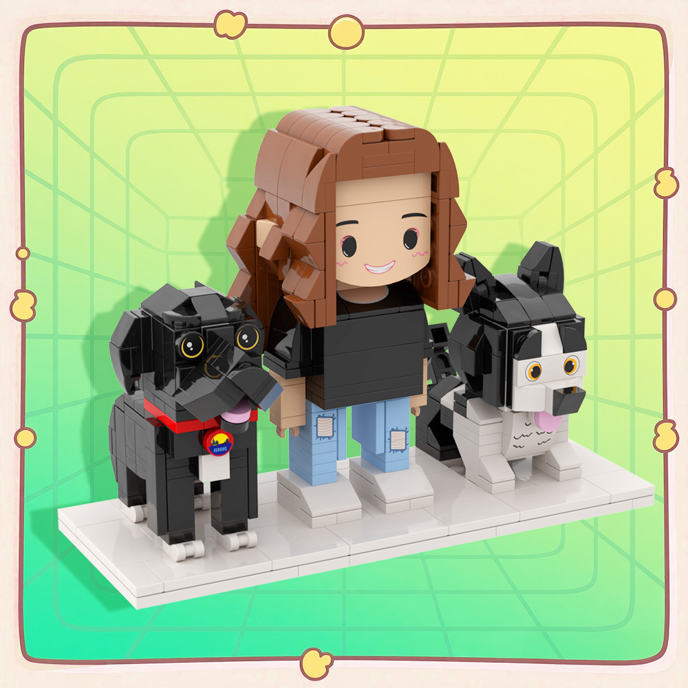 Personalized 1 People Fully Body People With Dog and Cat Pets Family Gifts