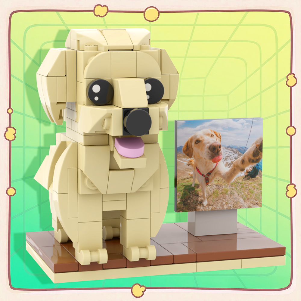 Personalized Dog Brick Figures Fully Body Customizable 1 Dog Photo