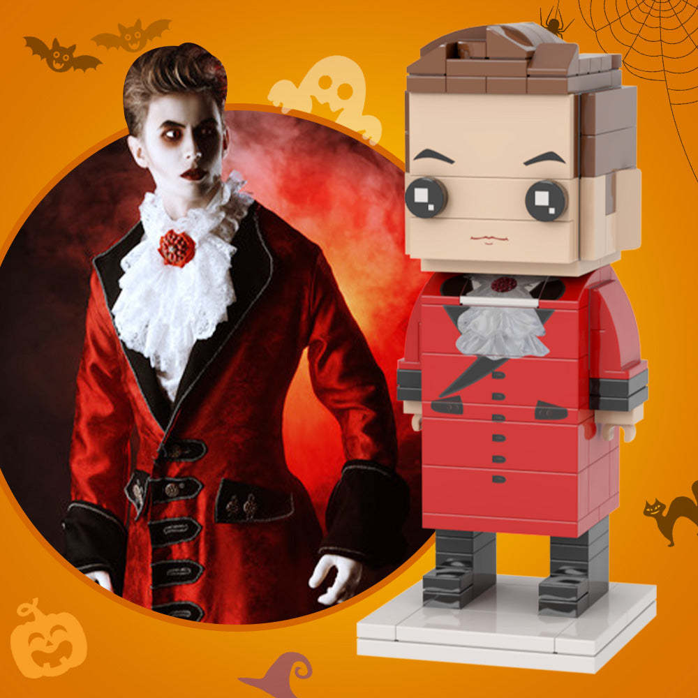 Halloween Gifts Scarlet Count Brick Figures Full Body Customizable 1 Person Brick Figures Custom Brick Figures Personalized Small Particle Block Toy