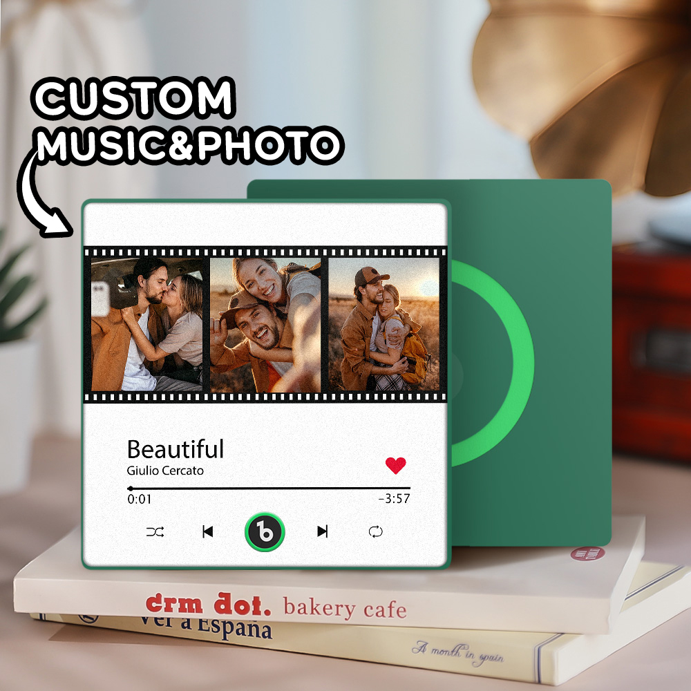 Custom Music Fridge Magnet New 4.0 Upgrade Music Wall Photo Sticker That Plays Music Without Cell Phone Multiple Styles Couple Gifts - MyFaceTshirt