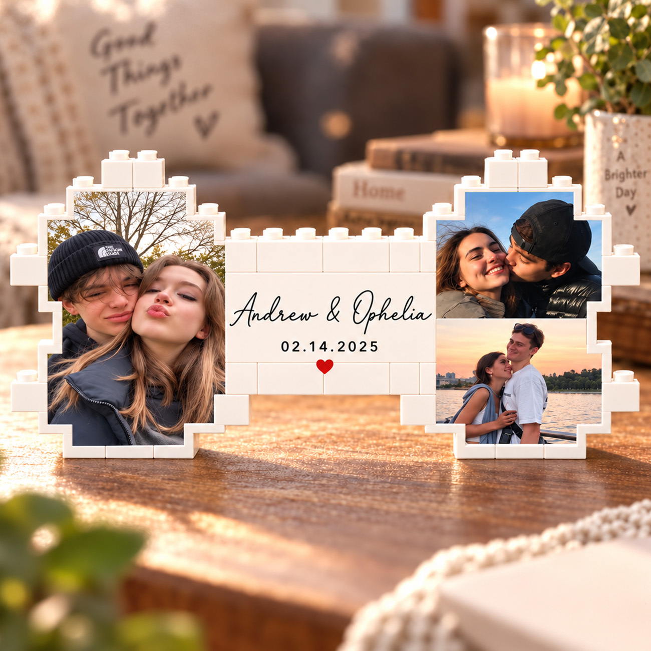 Custom Photo Building Blocks  Interlocking Block Christmas Decoration Anniversary Gift For Girlfriend Decor, Wife Picture Puzzle Pet Lover Gift