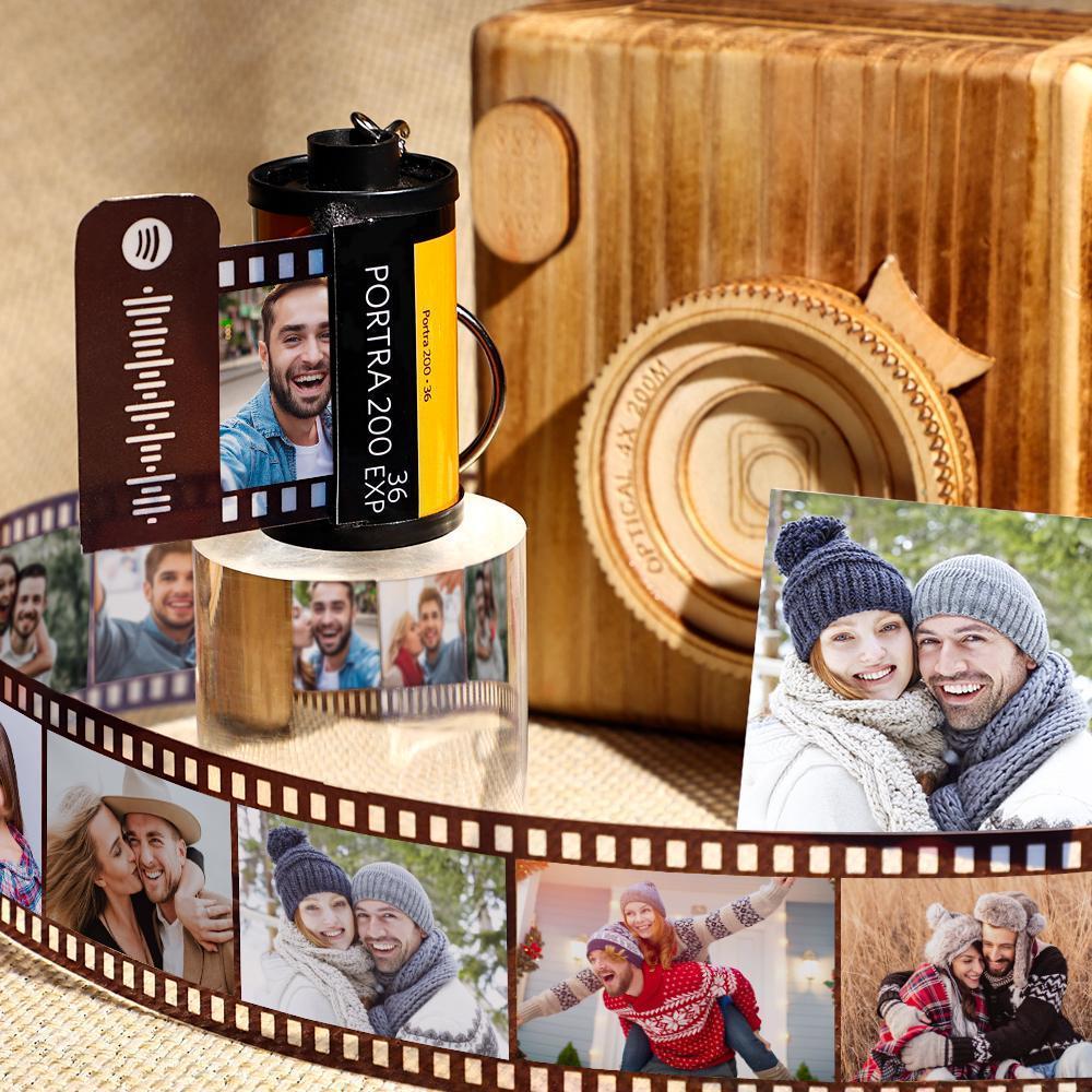 Anniversary Gifts Custom Spotify Code Camera Film Roll Keychain Gifts For Boyfriend 5-20 Photos - 