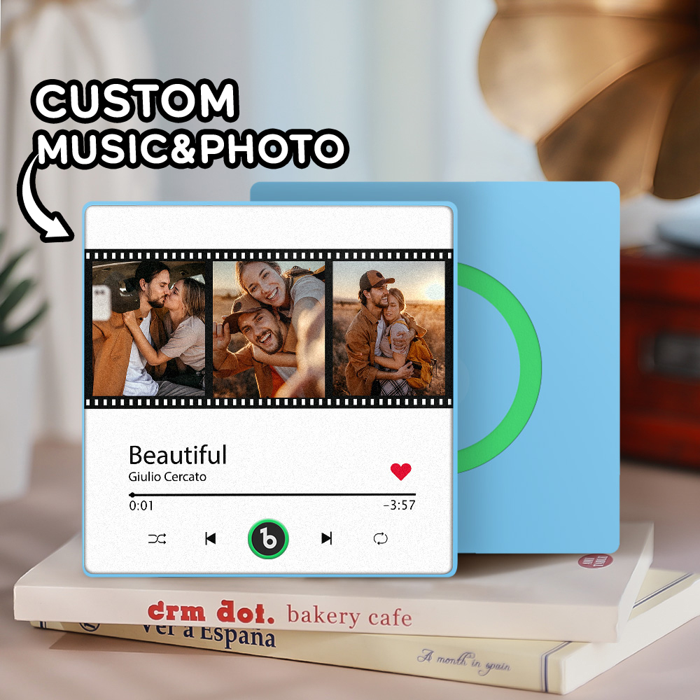 Custom Music Fridge Magnet New 4.0 Upgrade Music Wall Photo Sticker That Plays Music Without Cell Phone Multiple Styles Couple Gifts - MyFaceTshirt