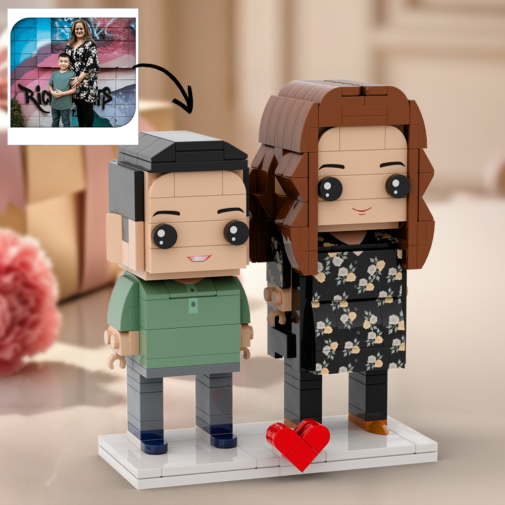 Custom Brick Figures for Happy Mother's Day Full Body Customizable 2 People