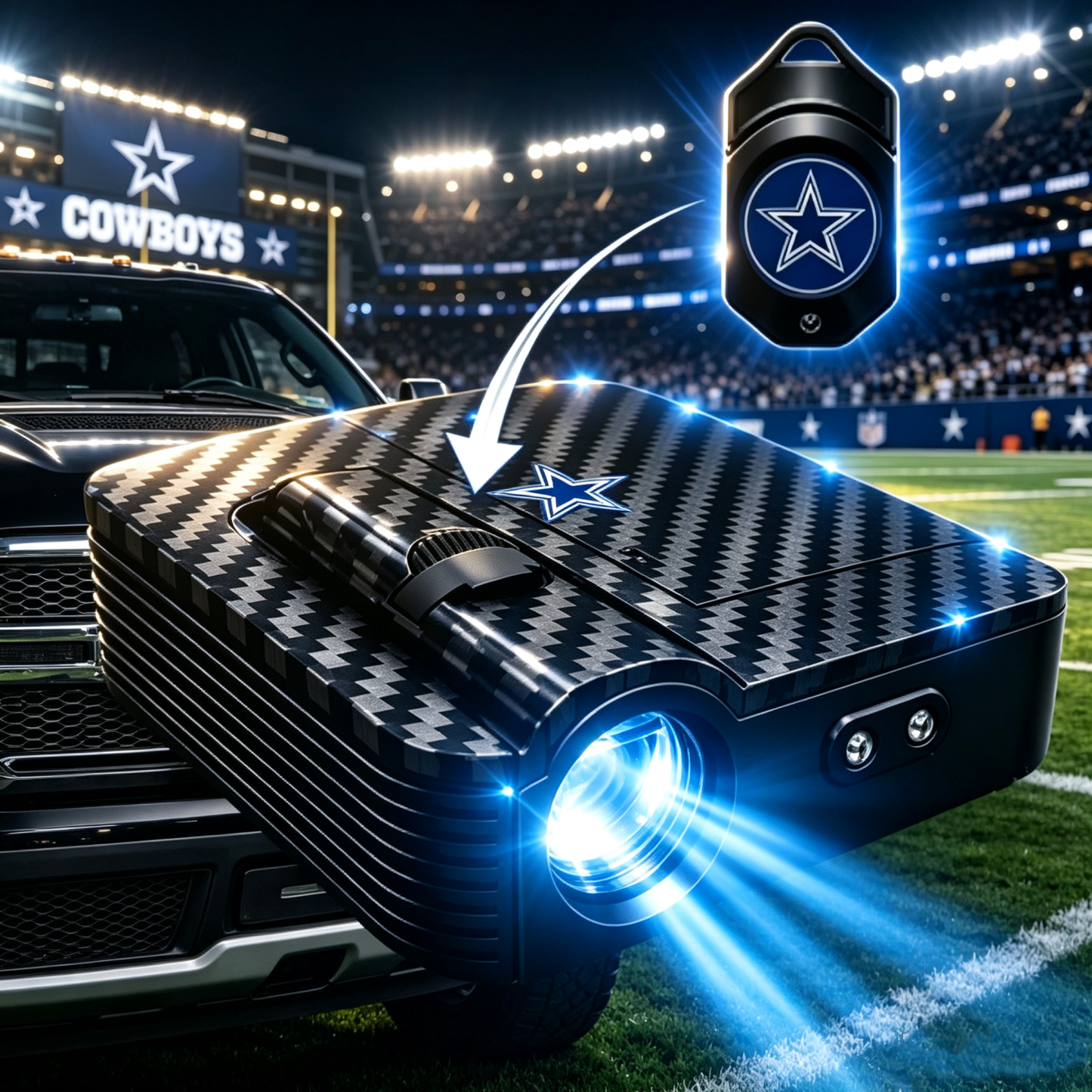 Football Team Car Door Projector Lights | Custom Logo LED Welcome Gift - 