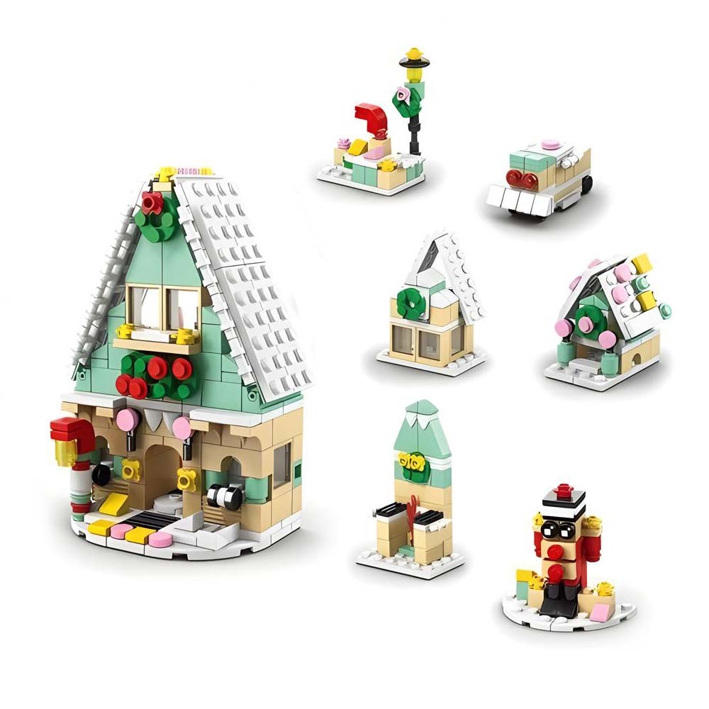 Christmas Sleigh Brick Figures Blind Box Christmas Brick Figures Surprise Blind Box 24 Calendar Countdown Gift Box