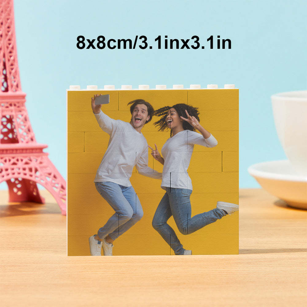 Custom Photo Building Brick Personalized Music Code Block Heart Shaped Photo Block Gifts for Her - 