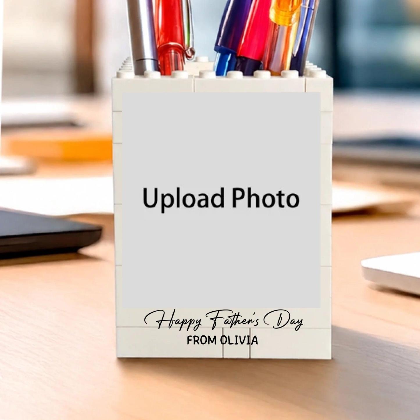 Custom Photo Happy Father's Day Building Brick Blocks Gift For Family