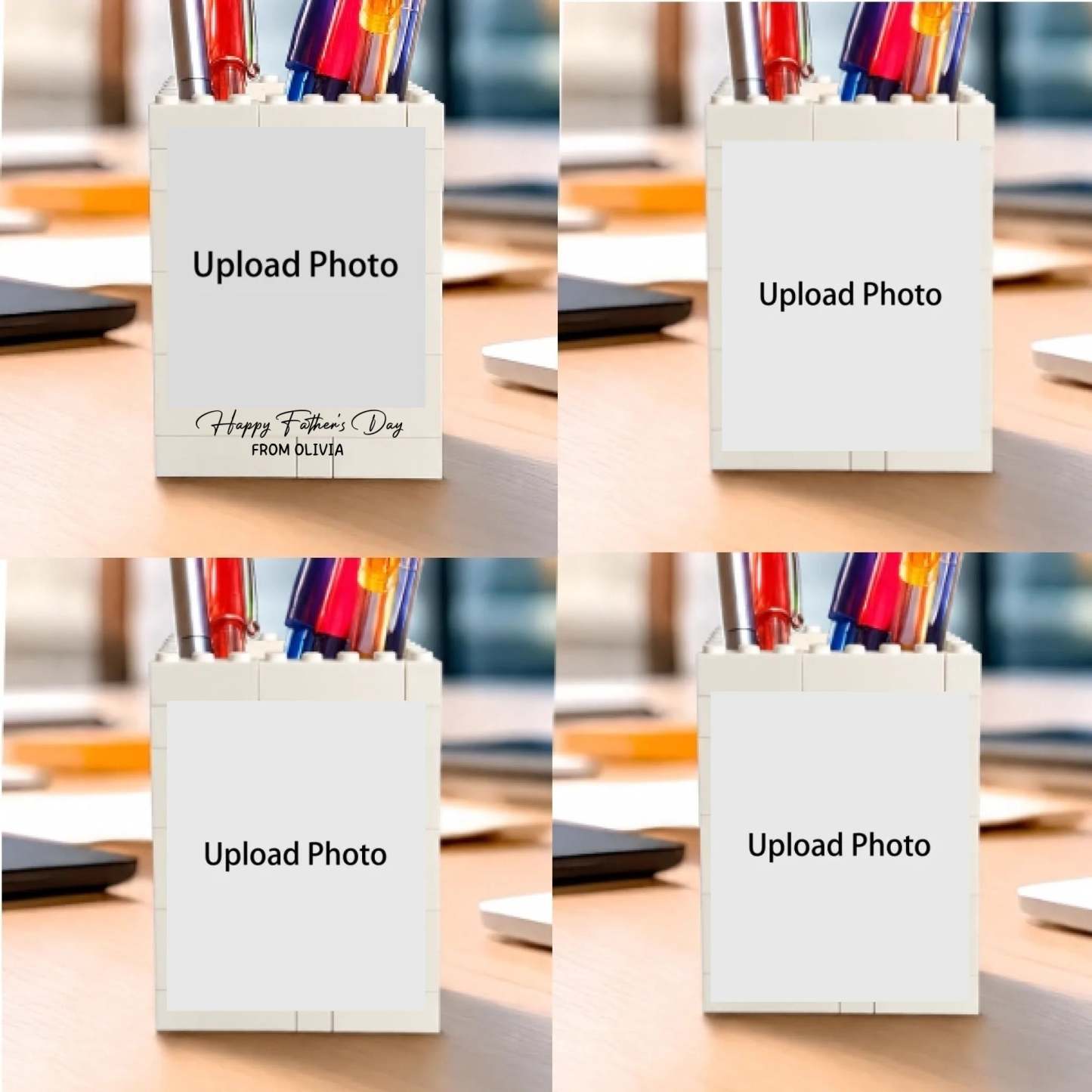 Custom Photo Happy Father's Day Building Brick Blocks Gift For Family