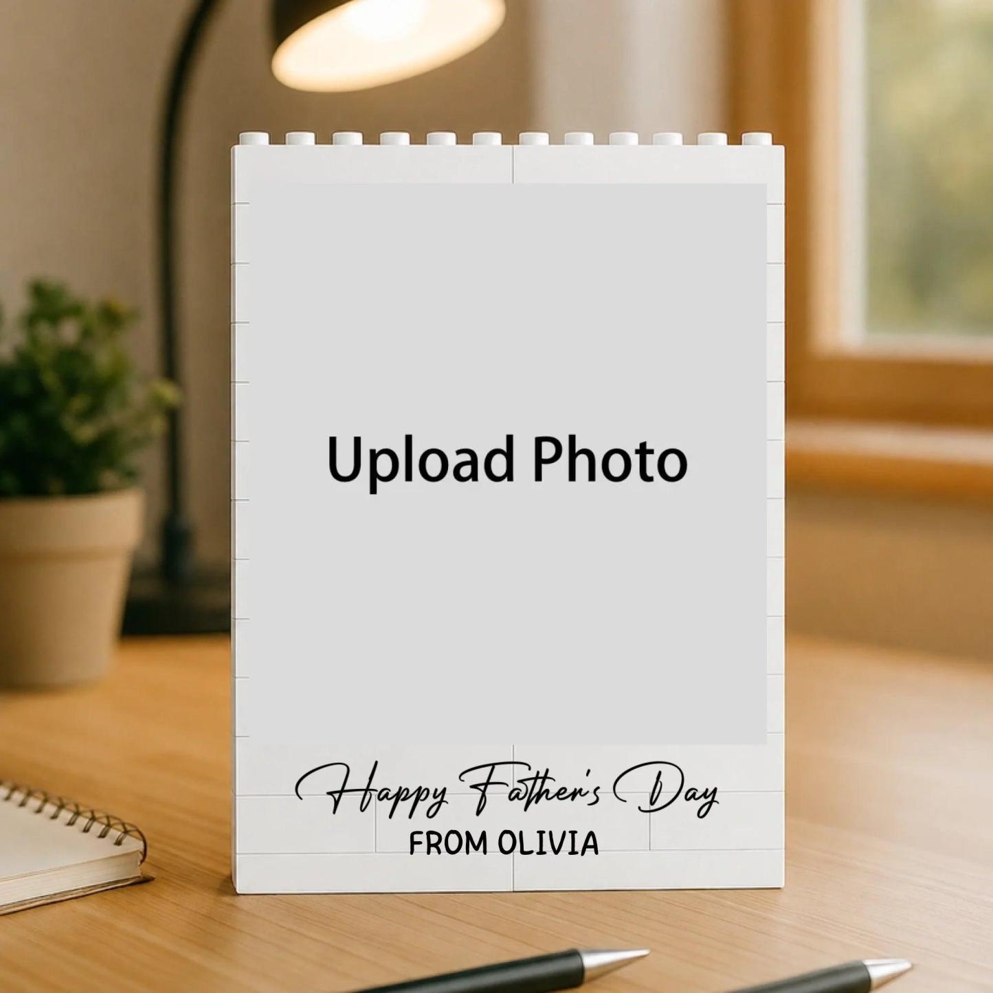 Custom Photo Happy Father's Day Building Brick Blocks Gift For Family