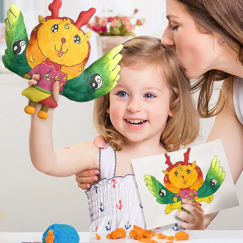 Custom Plush from Drawing 15in Personalized Stuffed Animals Unique Personalized Gifts for Kids