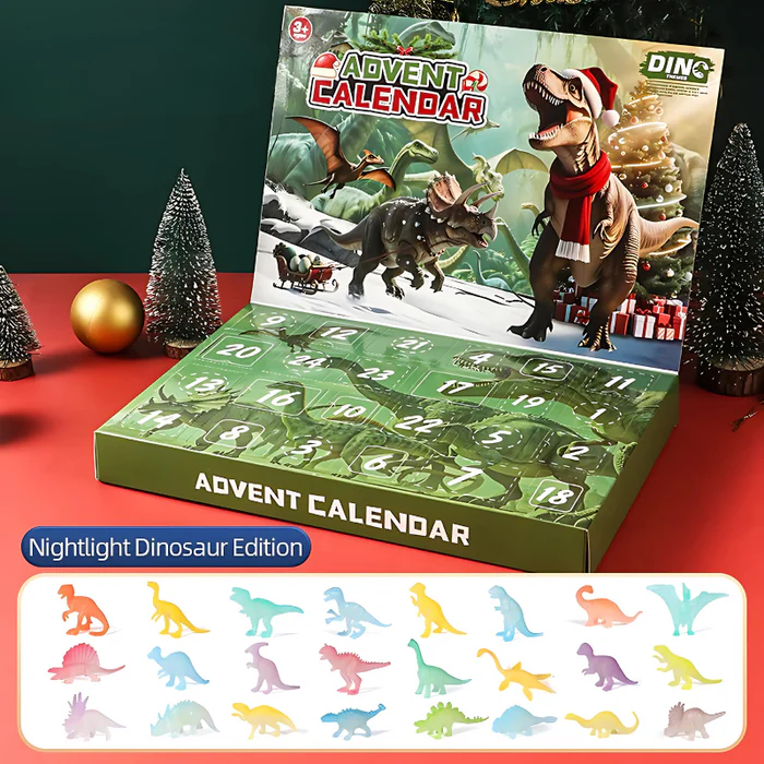 Dinosaur Advent Calendar 24 Day Christmas Countdown Christmas Gift - 