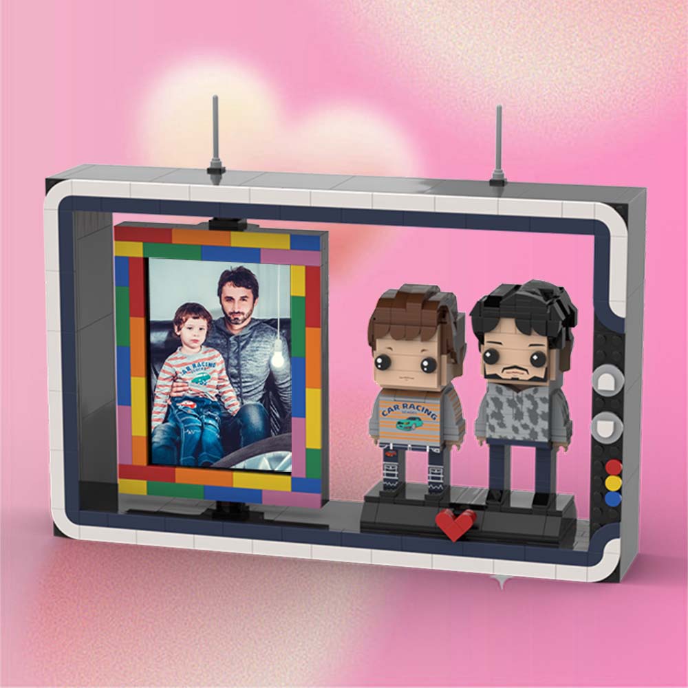 Customizable 2 People Photo Frame Full Body Custom Brick Figures Small Particle Block Brick Me Figures