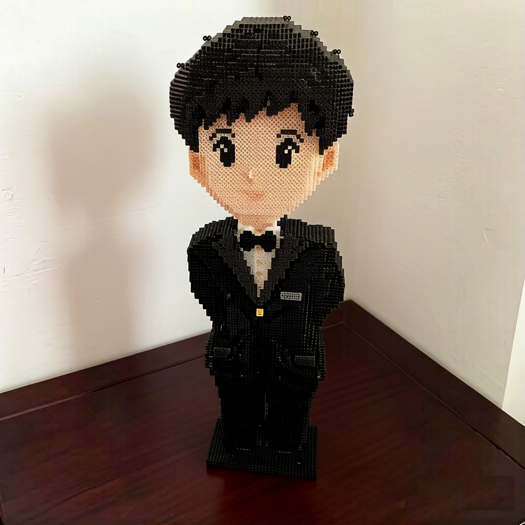 Custom Full Body 3D Pixel Bead Figurine Handmade Mini Figure Gift for Couple