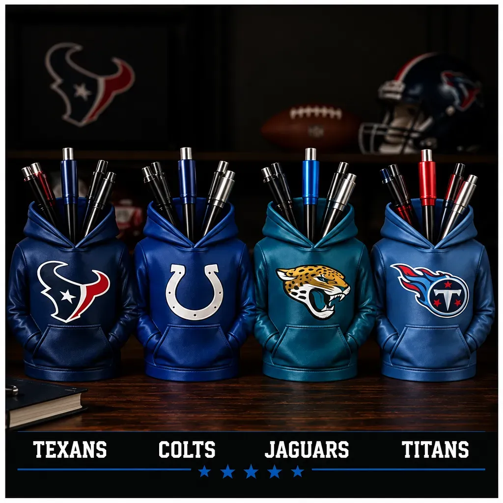 3D Printed Football Hoodie Pen Holder | Team Desk Organizer - 