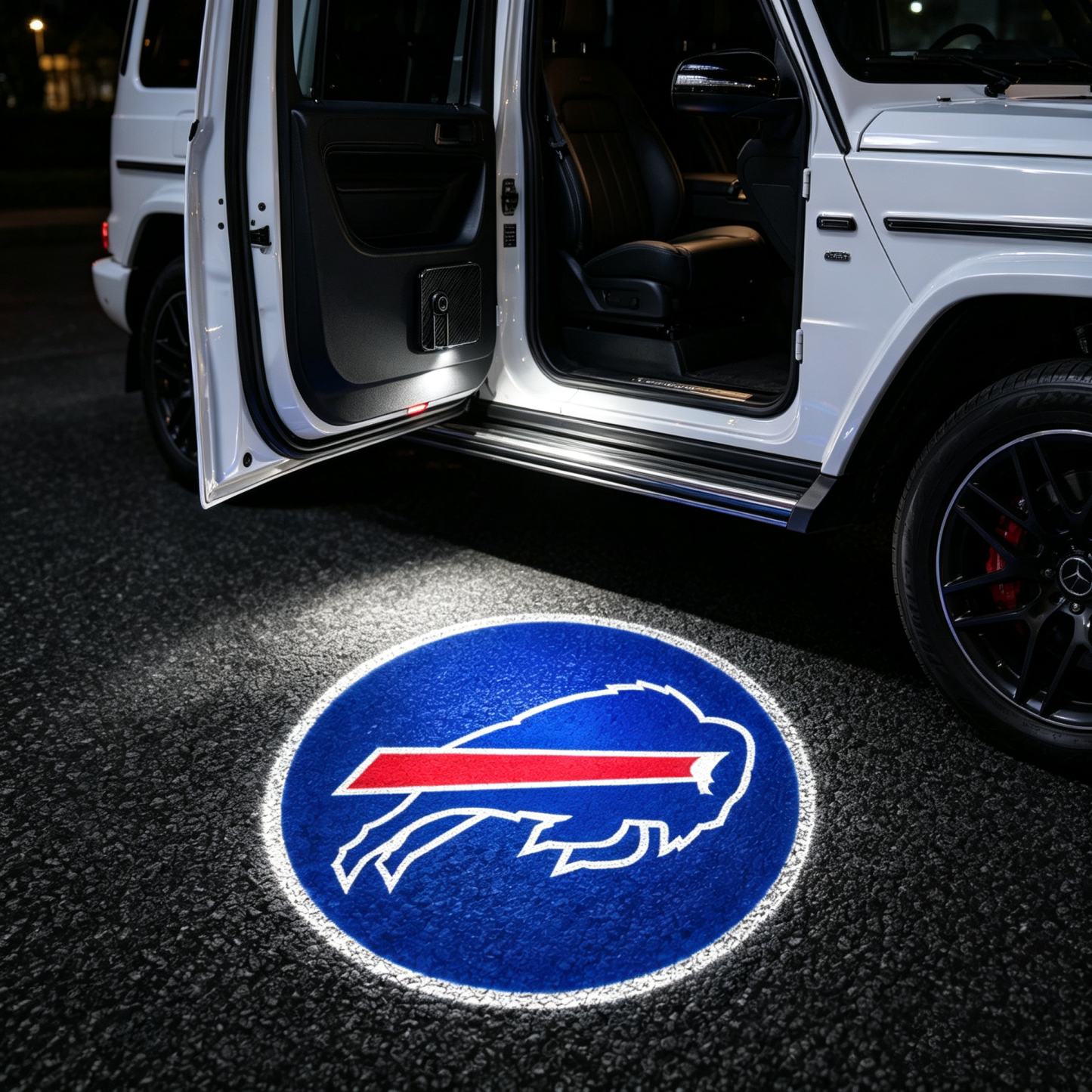 Football Team Car Door Projector Lights | Custom Logo LED Welcome Gift - 