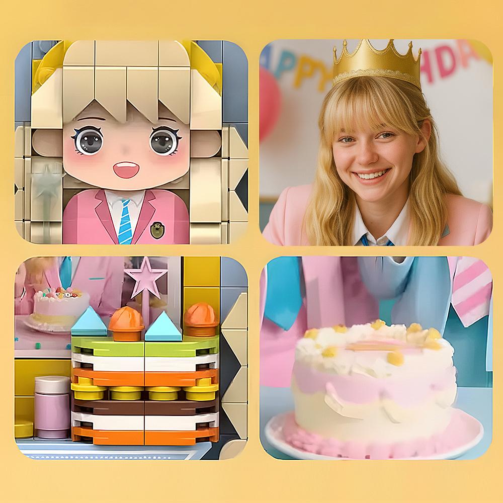 Custom Full Body 1 People Brick Figures Plaque Perfect Gift For Him/Her Home Decor