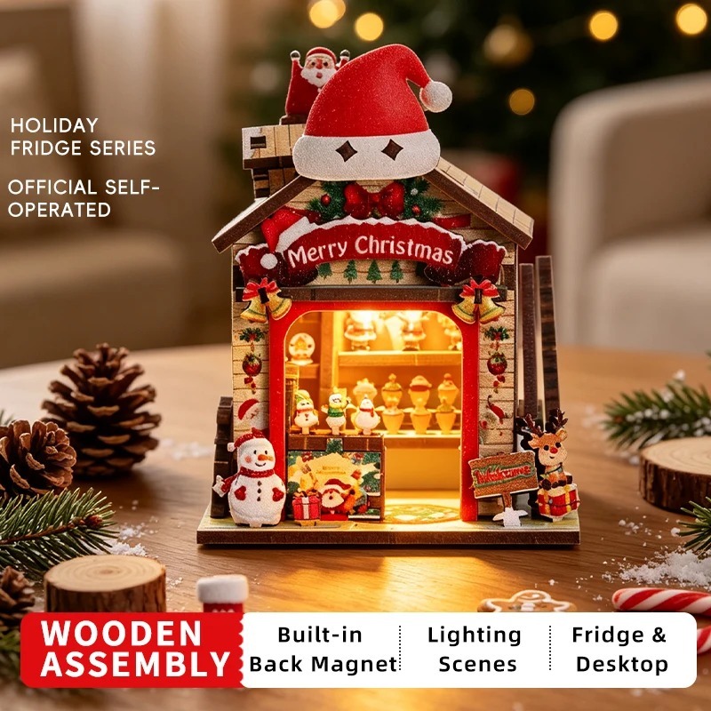 DIY Fridge Magnets  Christmas & Halloween 3D puzzle toys, gifts for boys and girls.