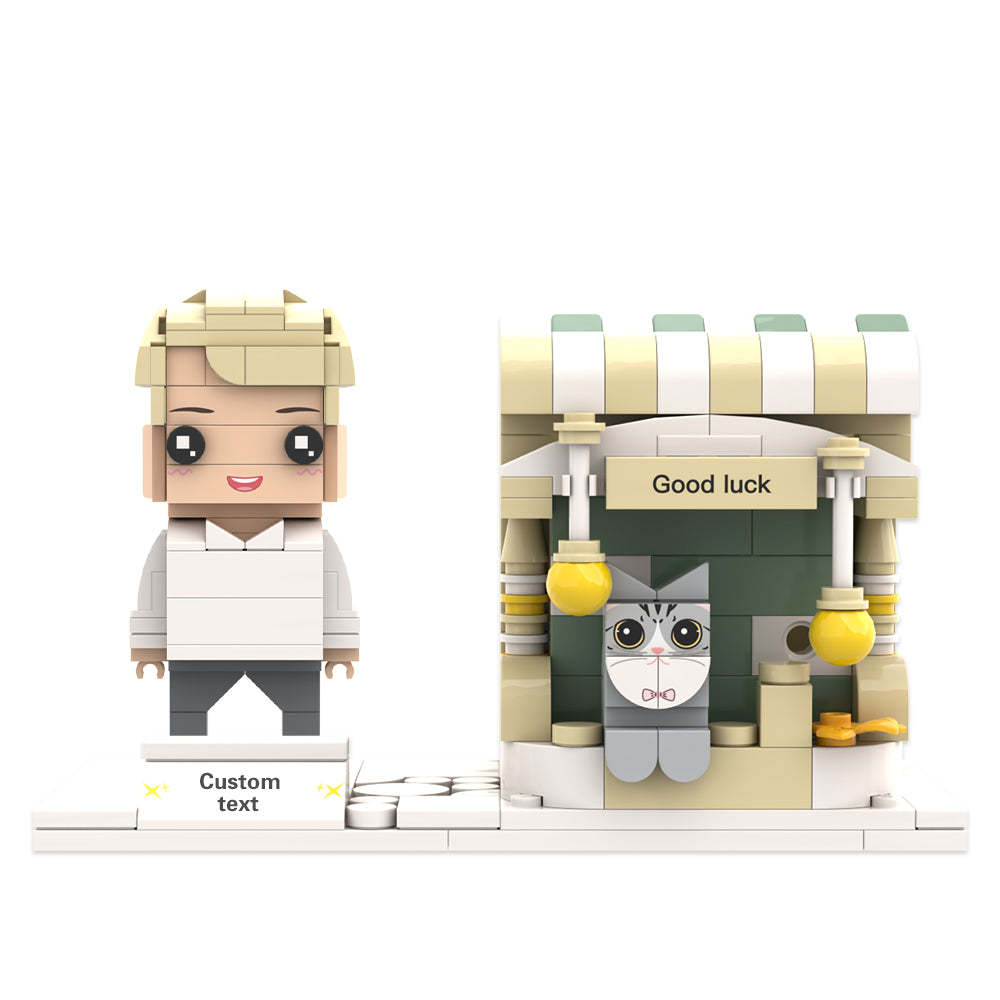 Custom Brick Figures Pen Holder Personalized Brick Figures and Pen Holder Pet Pen Holder
