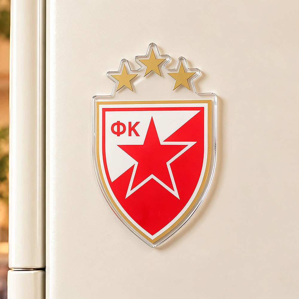 Football Club Badge Acrylic Fridge Magnet | Soccer Team Crest Refrigerator Magnet - 