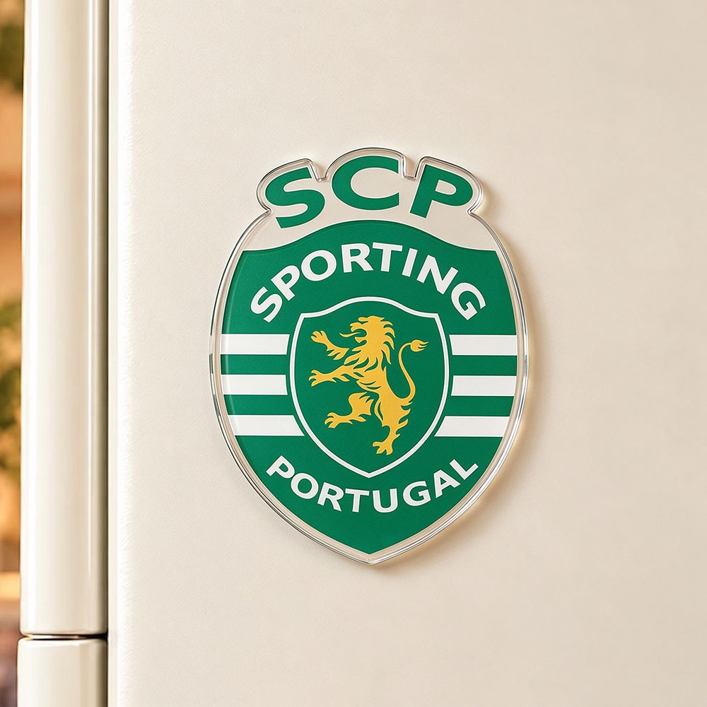 Football Club Badge Acrylic Fridge Magnet | Soccer Team Crest Refrigerator Magnet - 
