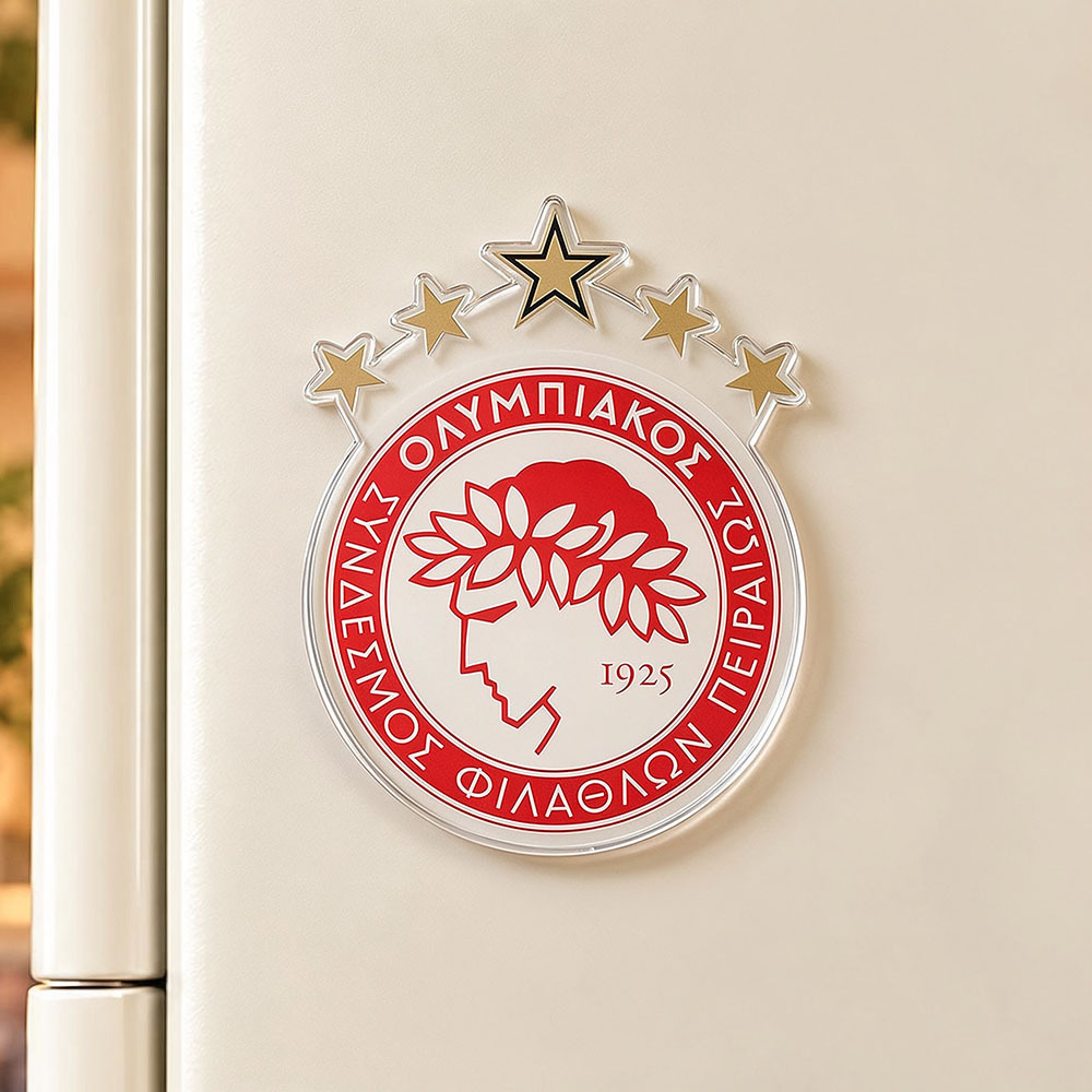 Football Club Badge Acrylic Fridge Magnet | Soccer Team Crest Refrigerator Magnet - 