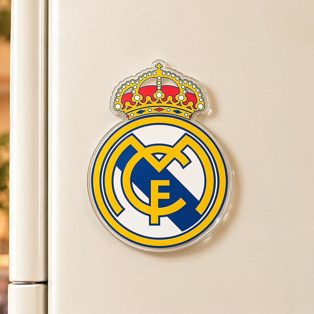 Football Club Badge Acrylic Fridge Magnet | Soccer Team Crest Refrigerator Magnet - 