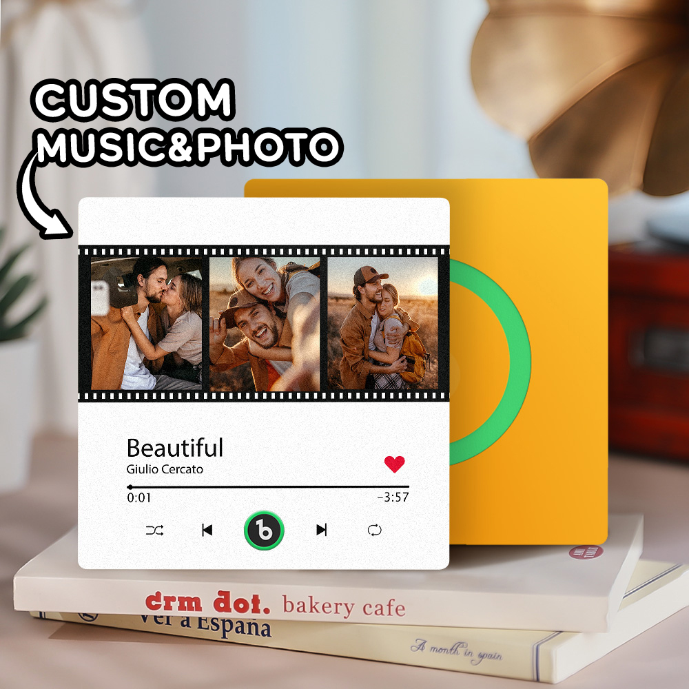 Custom Music Fridge Magnet New 4.0 Upgrade Music Wall Photo Sticker That Plays Music Without Cell Phone Multiple Styles Couple Gifts - MyFaceTshirt