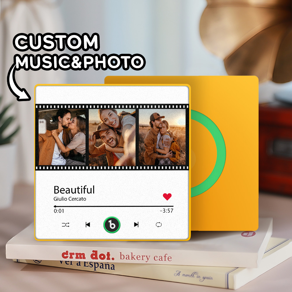 Custom Music Fridge Magnet New 4.0 Upgrade Music Wall Photo Sticker That Plays Music Without Cell Phone Multiple Styles Couple Gifts - MyFaceTshirt