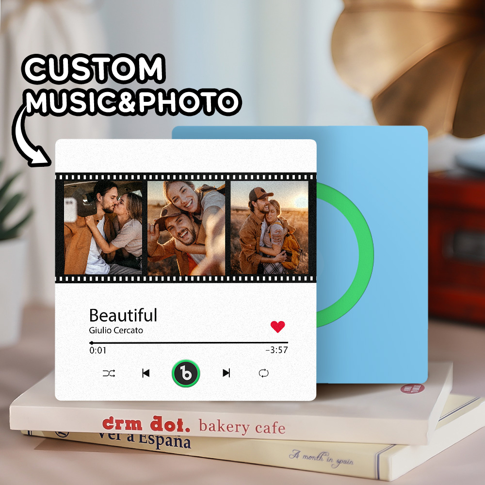 Custom Music Fridge Magnet New 4.0 Upgrade Music Wall Photo Sticker That Plays Music Without Cell Phone Multiple Styles Couple Gifts - MyFaceTshirt