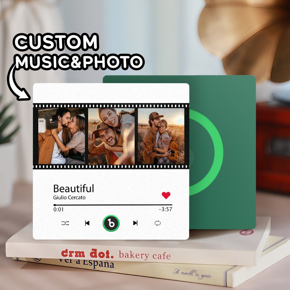 Custom Music Fridge Magnet New 4.0 Upgrade Music Wall Photo Sticker That Plays Music Without Cell Phone Multiple Styles Couple Gifts - MyFaceTshirt