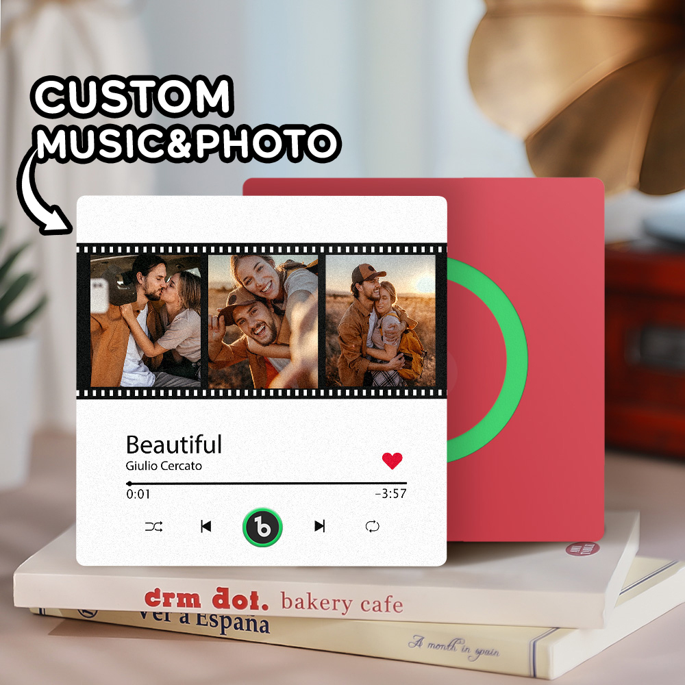 Custom Music Fridge Magnet New 4.0 Upgrade Music Wall Photo Sticker That Plays Music Without Cell Phone Multiple Styles Couple Gifts - MyFaceTshirt