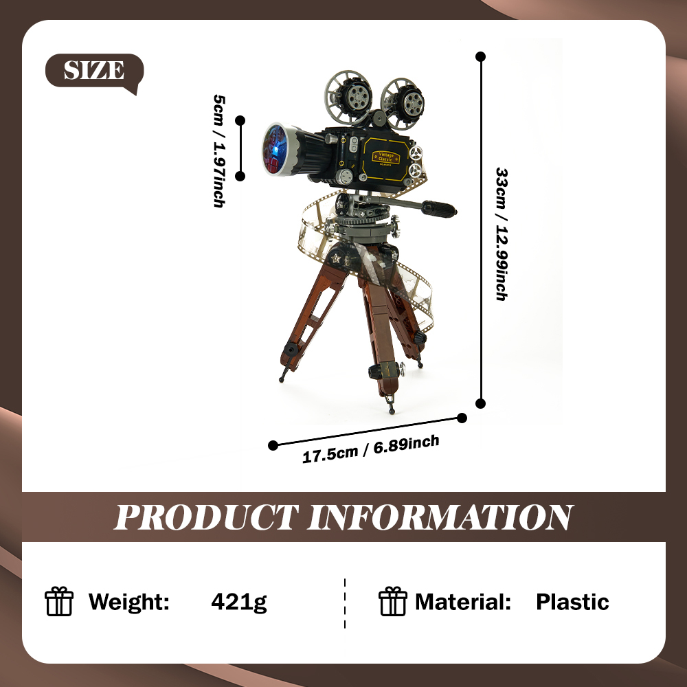 Anniversary Gifts Camera Film Roll Projector Brick Figure Can Project Your Photo 10 Photos Christmas Gifts For Couples - 