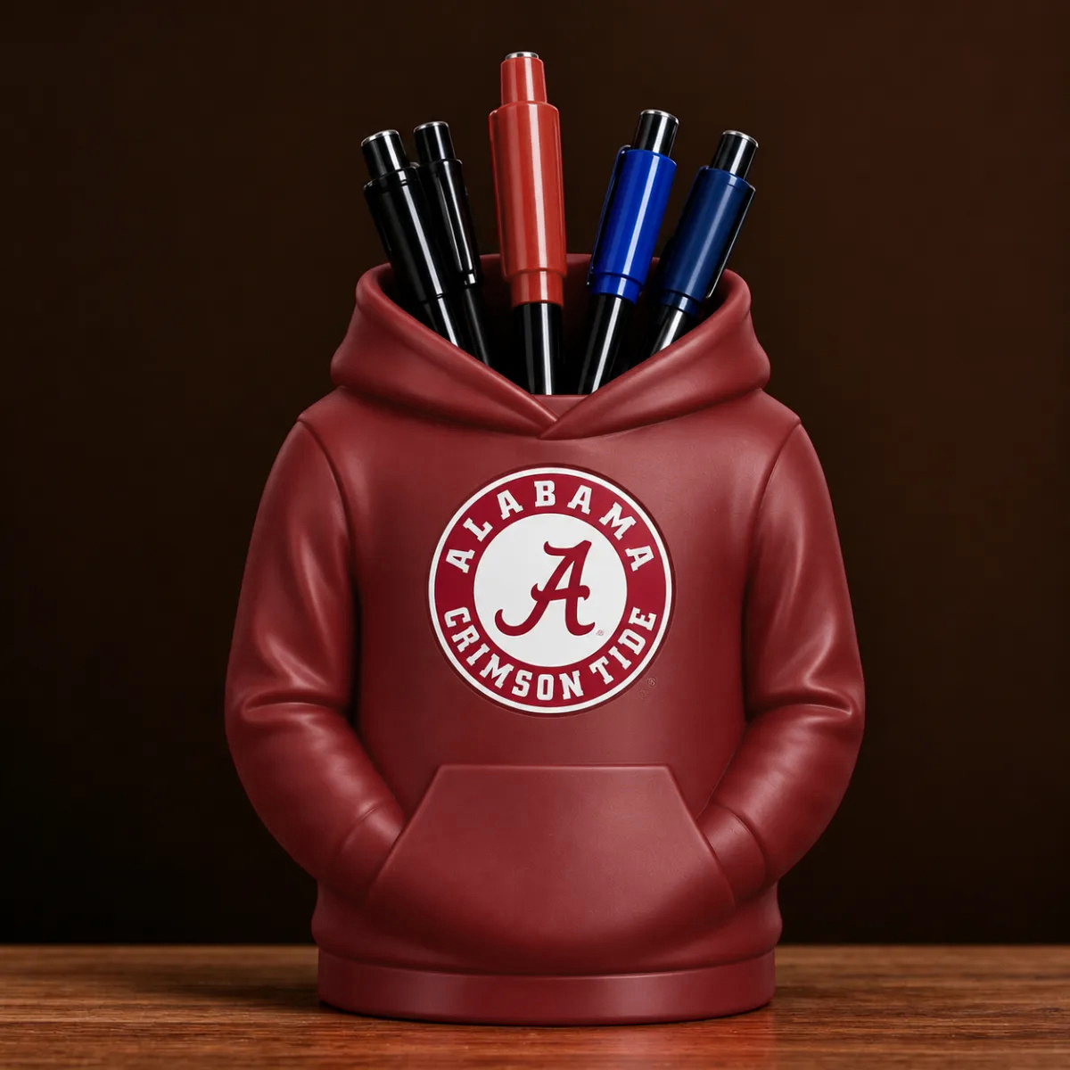 College Hoodie Desk Organizer, Pen Pencil and Utensil Holder, 3D Printed College Football Office and Kitchen Decor, Fan Gift - 