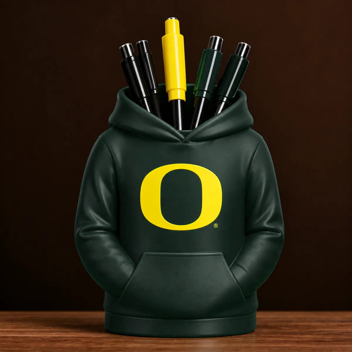 College Hoodie Desk Organizer, Pen Pencil and Utensil Holder, 3D Printed College Football Office and Kitchen Decor, Fan Gift - 