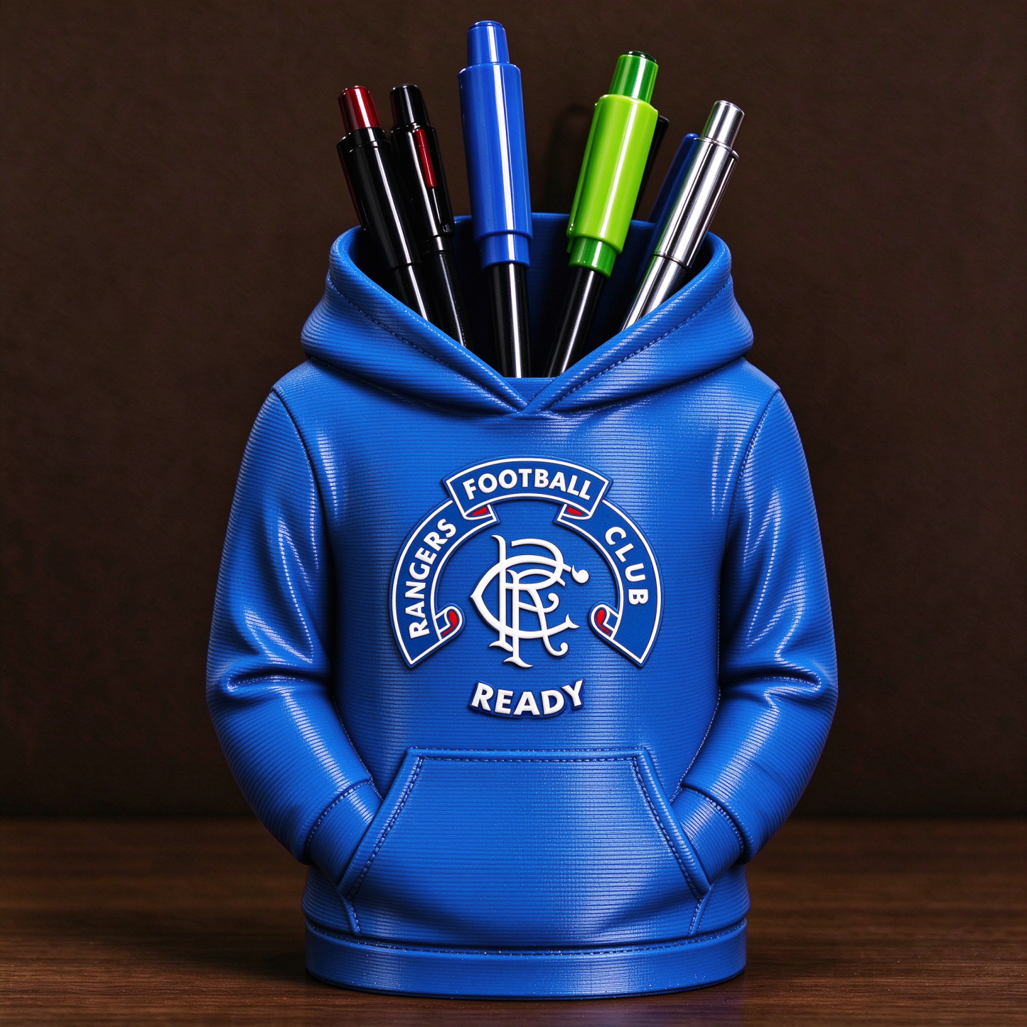 UK Football Hoodie Pen Holder 3D Printed Desk Organizer Soccer Fan Gift - 