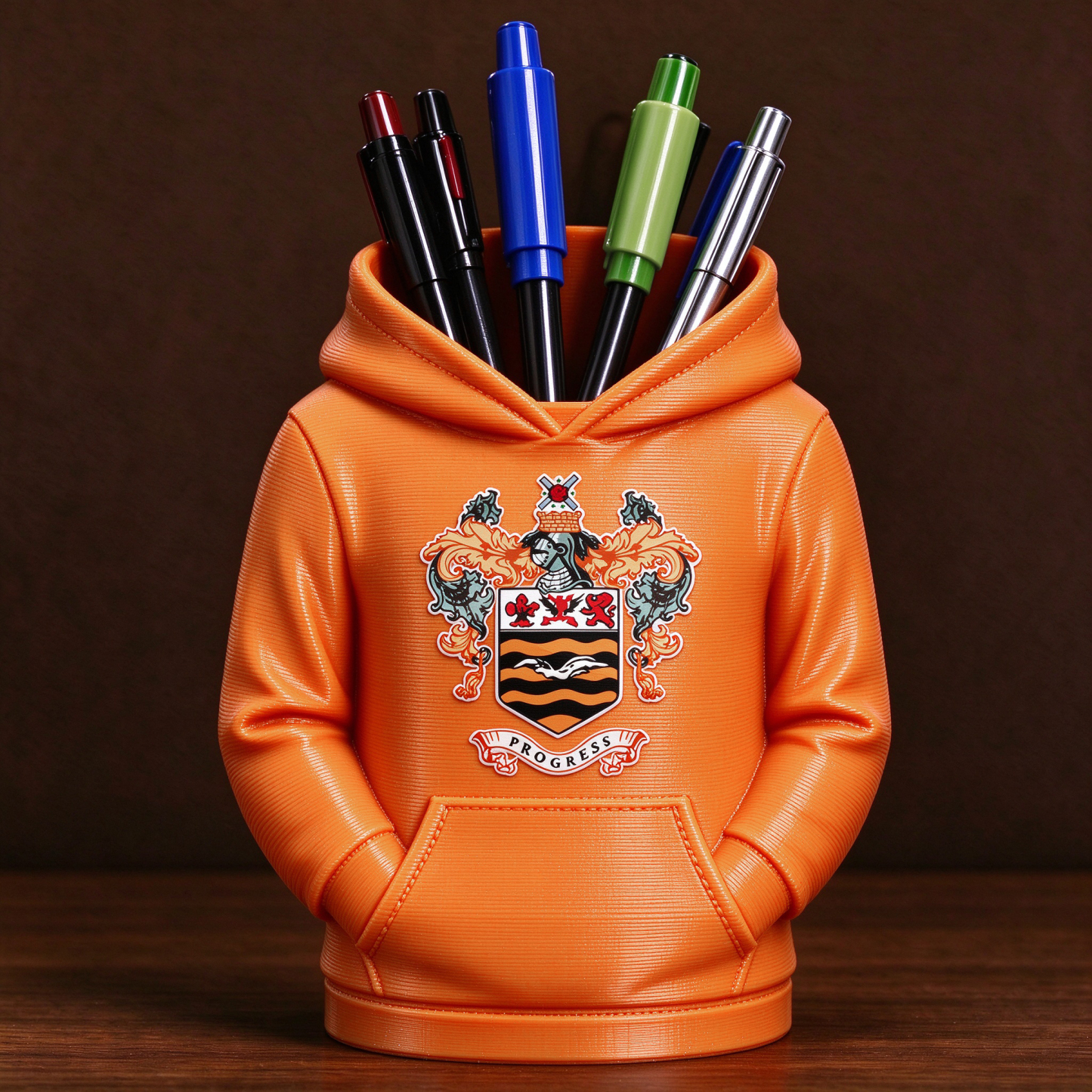 UK Football Hoodie Pen Holder 3D Printed Desk Organizer Soccer Fan Gift - 