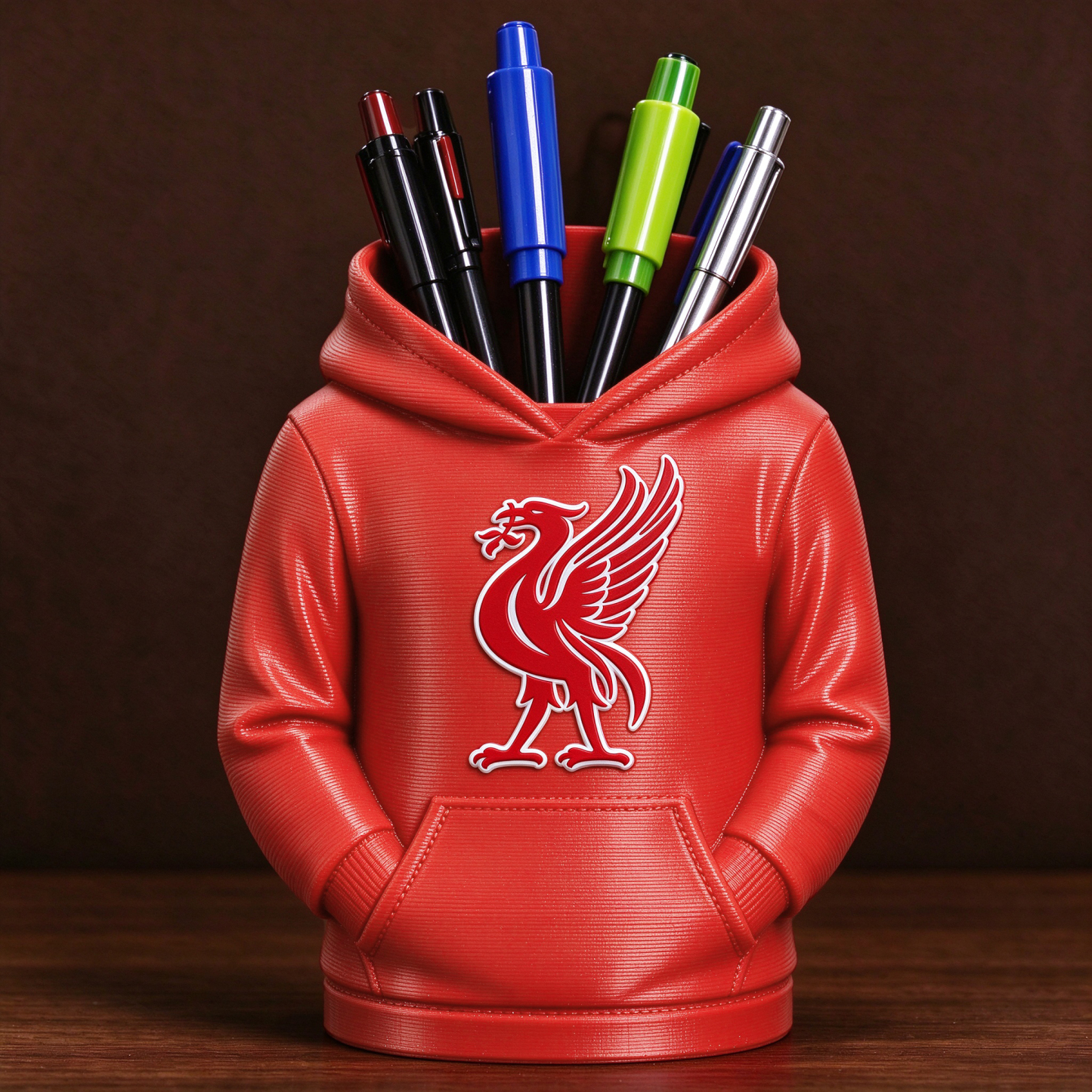 UK Football Hoodie Pen Holder 3D Printed Desk Organizer Soccer Fan Gift - 