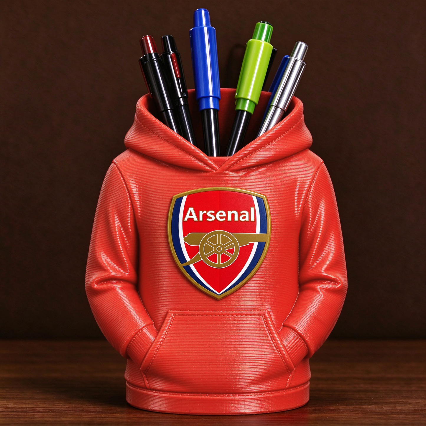 UK Football Hoodie Pen Holder 3D Printed Desk Organizer Soccer Fan Gift - 