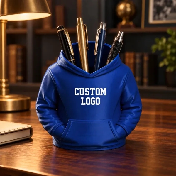 Custom Logo Hoodie Pen Holder 3D Printed Desk Organizer