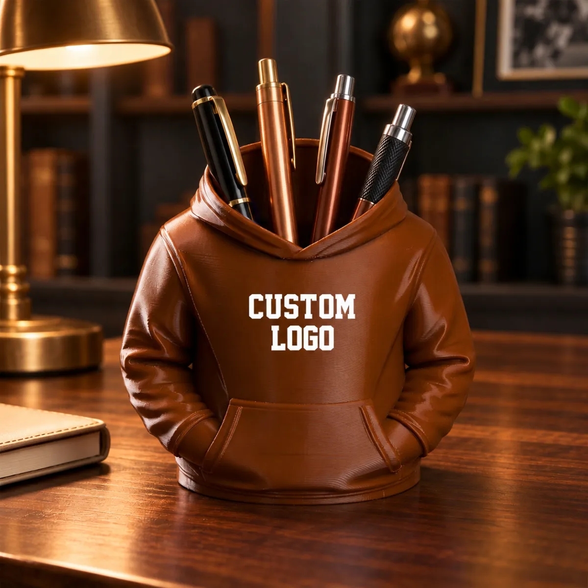Custom Logo Hoodie Pen Holder 3D Printed Desk Organizer