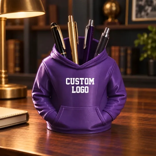 Custom Logo Hoodie Pen Holder 3D Printed Desk Organizer
