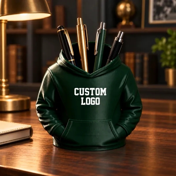 Custom Logo Hoodie Pen Holder 3D Printed Desk Organizer