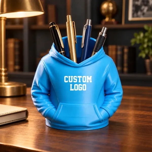 Custom Logo Hoodie Pen Holder 3D Printed Desk Organizer