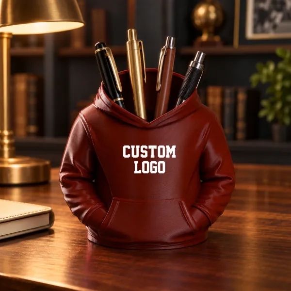Custom Logo Hoodie Pen Holder 3D Printed Desk Organizer