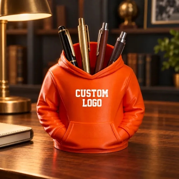 Custom Logo Hoodie Pen Holder 3D Printed Desk Organizer