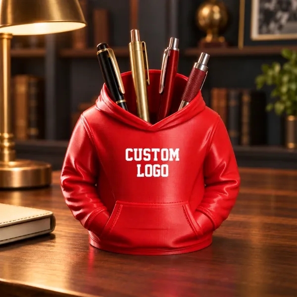 Custom Logo Hoodie Pen Holder 3D Printed Desk Organizer